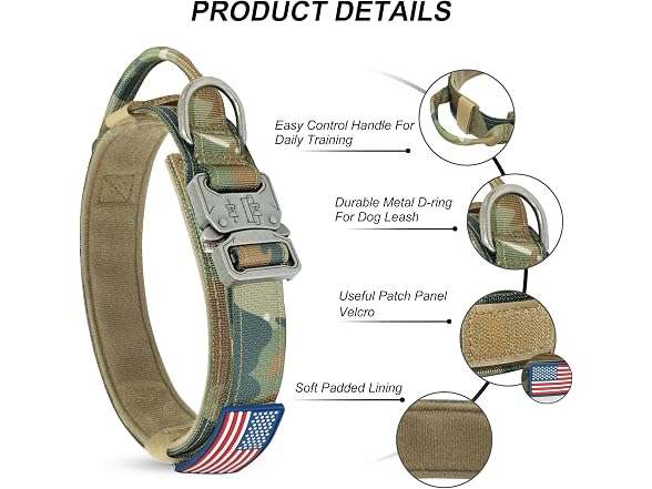 Hotsky Tactical Dog Collar, Adjustable Milit