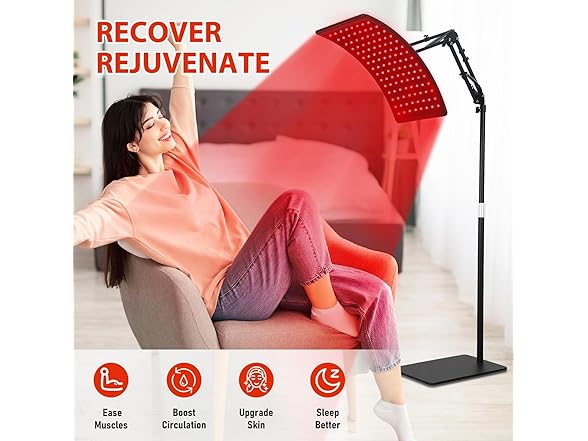 Viconor Red Light Therapy Lamp for Body Brown Black
