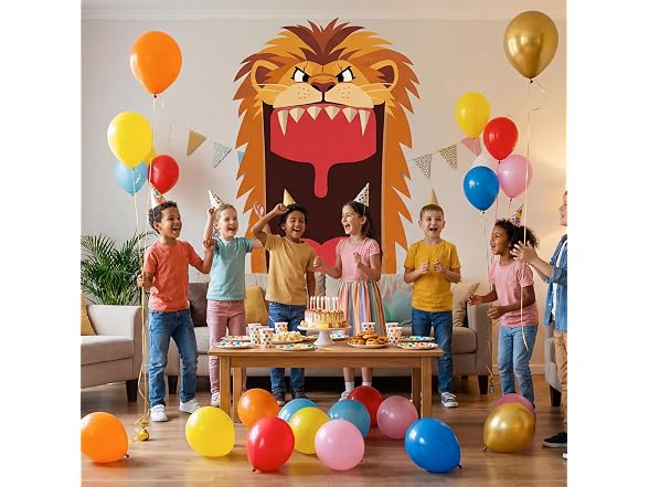 Bafei Lion Safari Party Door Banner Decor