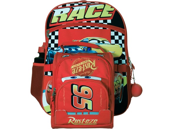 (4 Piece) 16'' Disney Cars Backpack