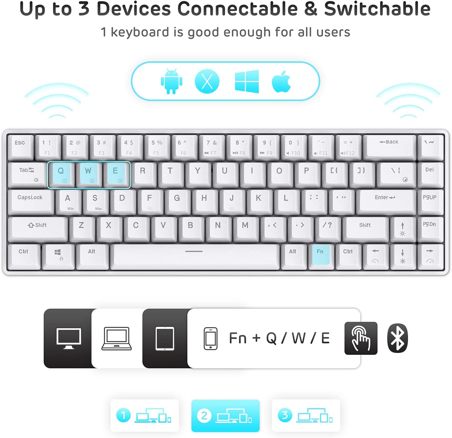 RK Wireless Hot-Swappable 65% Mechanical Keyboard - Gallery 11