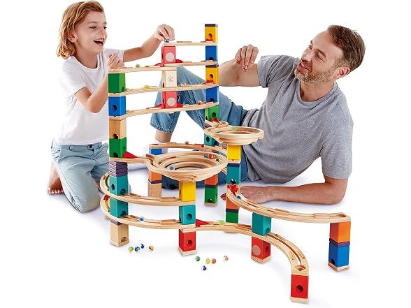 Hape Quadrilla Cyclone Wooden Marble Run Race Maze