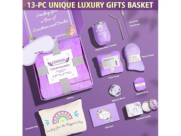 VANNPOOY Gift Basket for Women Self Care