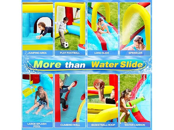 LKJYBG Inflatable Water Park with Blower