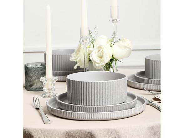 Stone Lain Haven Stoneware 12-Piece Dinnerware