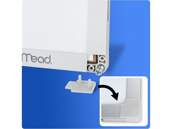 Mead Dry Erase White Board, 48" x 36" Magnetic Whiteboard