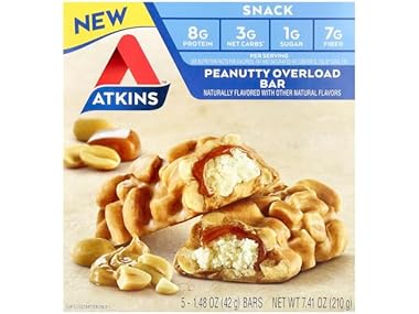 $5.99, Was $8.99, 33% Off! 5CT Atkins Snack, Peanutty Overload Bar dealfomo