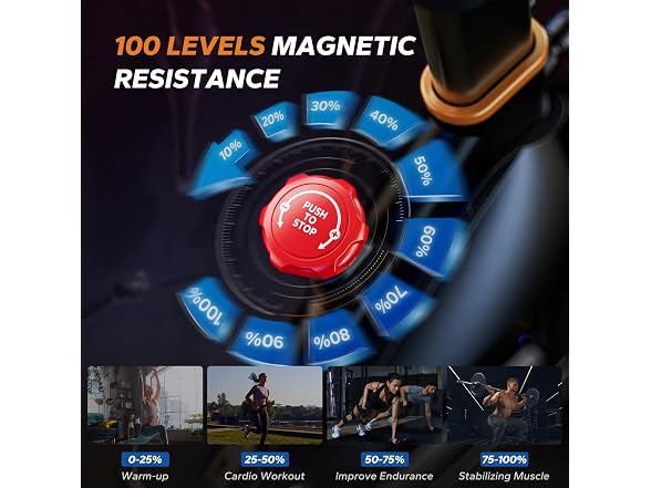 MERACH Orange Magnetic Exercise Bike