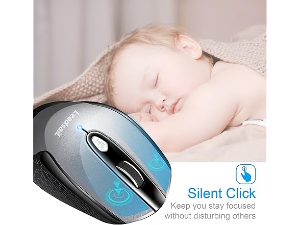 LeadsaiL Slim Wireless Mouse