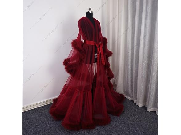 Old Hollywood Feather Robe Sexy Boudoir