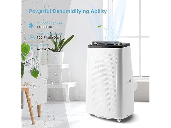 GAOMON 14000 BTU Portable Air Conditioner, 4-In