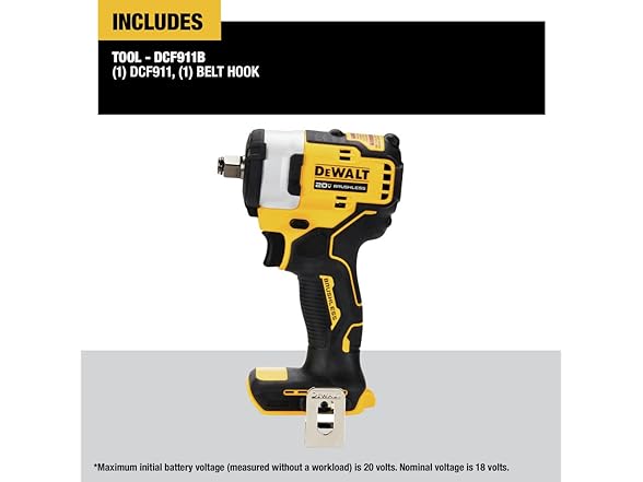 DEWALT DCF911B 20V MAX 1/2" Hog Ring Impact Wrench