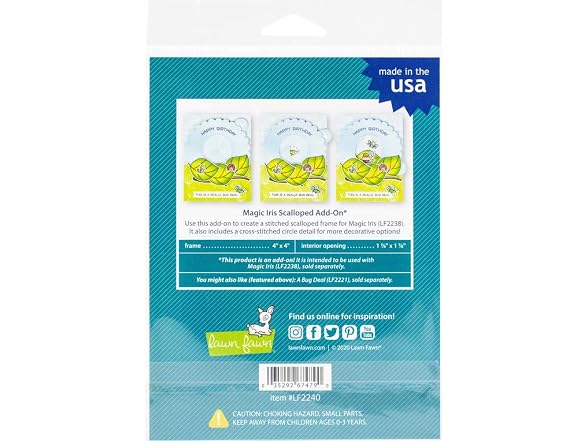 LAWN FAWN Magic Iris Scalloped Add-On Lawn