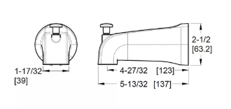 Pfister J15-020C Tub Spout with Diverter Chrome - Gallery 4