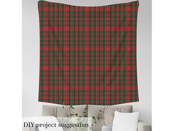 Feelyou Tartan Plaid Upholstery Fabric