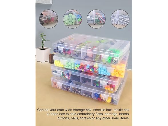 4 Pack Bead Organizer 36 Grids