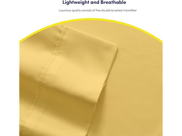 Full 6pc Microfiber Sheet Set Yellow