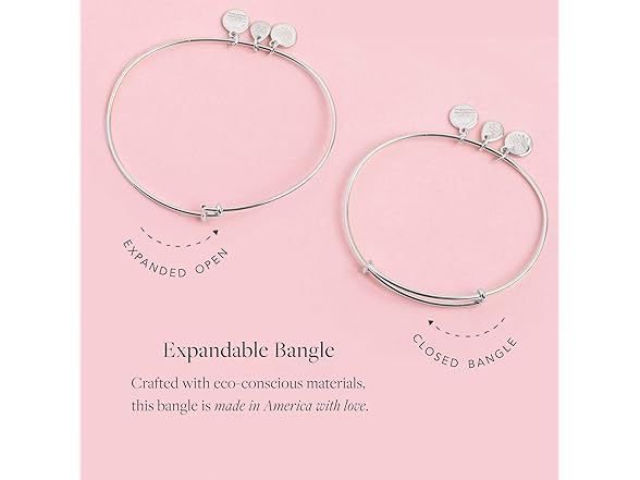 Alex and ANI Initial R Bangle Silver