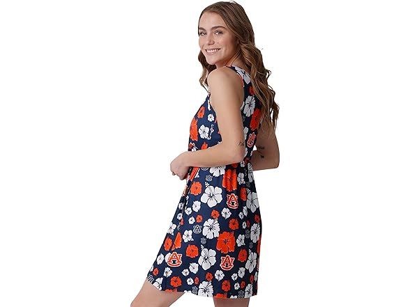 FOCO AUBURN TIGERS Womens Fan Favorite Floral Sundress