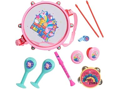 $11.76, Was $19.99, 41% Off! Peppa Pig Party Drum Set, 10-Pieces dealfomo