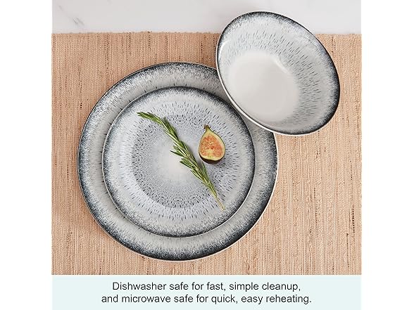 Mikasa Matteo 12 Piece Dinnerware Plate Bowl Set