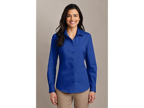 Port Authority Women (L) Long Sleeve Poplin Shirt