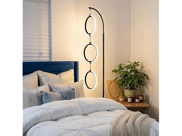 Bairth Black 3-Light LED Floor Lamp
