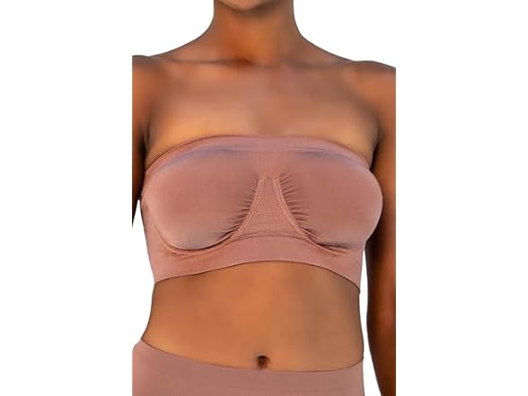 Rhonda Shear Women's Mocha Bandeau Bra (M)