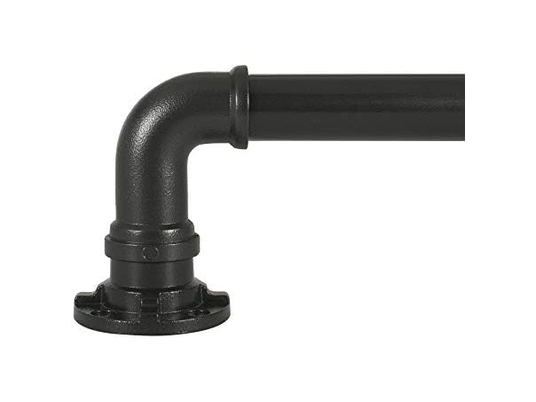 $9.99 Decopolitan Industrial Curtain Rod Black dealfomo