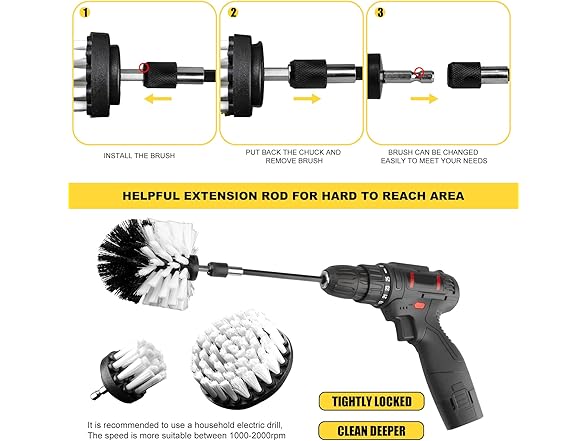 OYGLYG Drill Brush Attachment Kit 431916