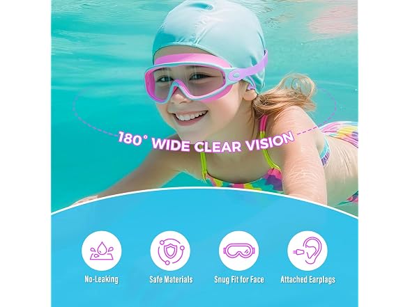 CMBJJU 3-Pack Swim Goggles w/Earplugs