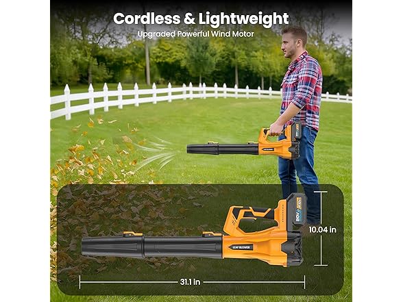 Cordless Leaf Blower 2x4.0Ah Battery
