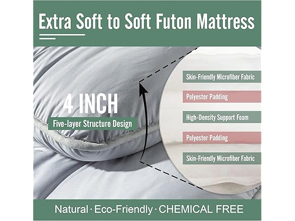 NeuType Futon Sleeping Mat, Your Choice