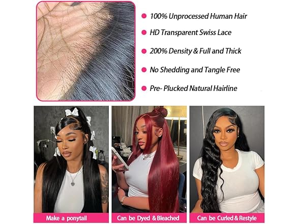 Oiosir 24in Lace Front Wigs Human Hair