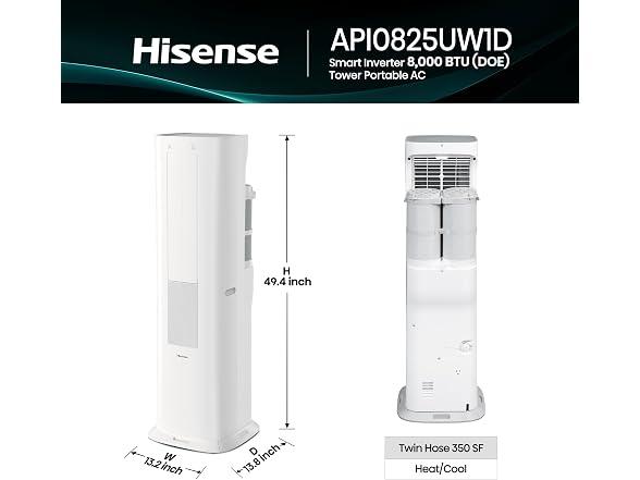 Hisense WAPI0825UW1D AIR CONDITIONER PORT 8K
