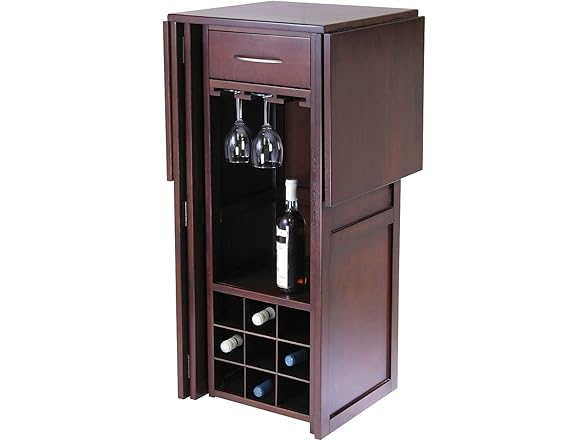 Winsome Newport 87" Wood Expandable Wine Bar