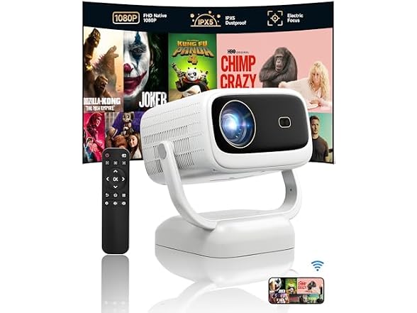 1080P Portable Projector WiFi & Bluetooth