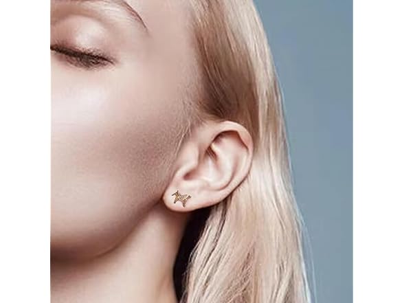 Horse Rose gold Earrings