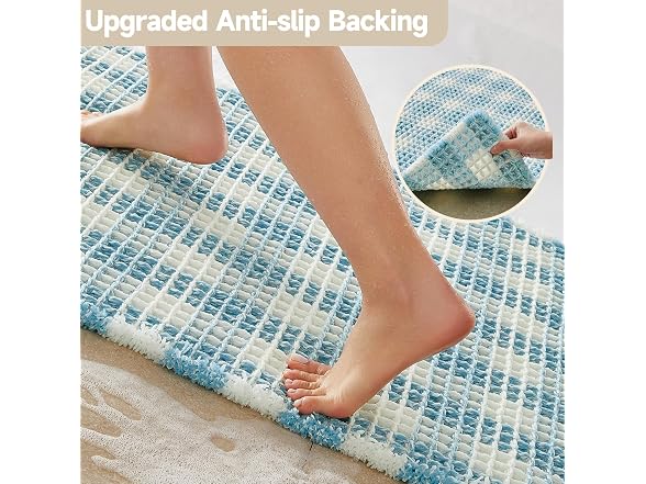 Waffle Bath Mat, Cute Bathroom Rugs Non