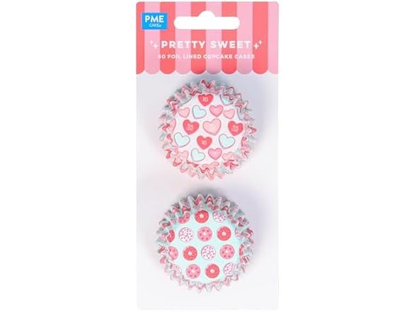 PME Valentines Mini Foil-lined Cupcake Cases