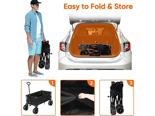 SHINLEYPACK Collapsible Wagon with Table