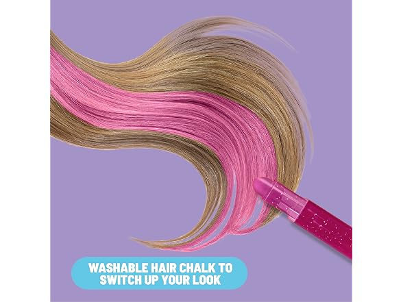 Claire's Hair Chalk & Glitter Styling Kit, 13-Piece