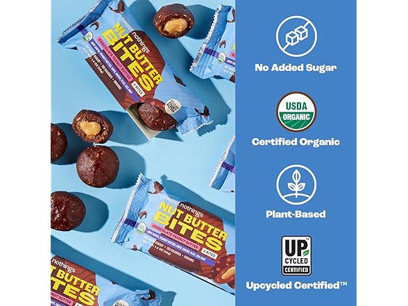 12PK Sweet Nothings, Chocolate, Organic Nut Butter Bites