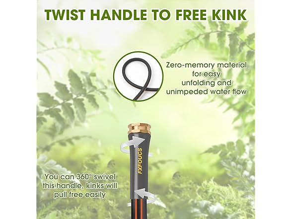 Black 5/8" Flexible Garden Hose