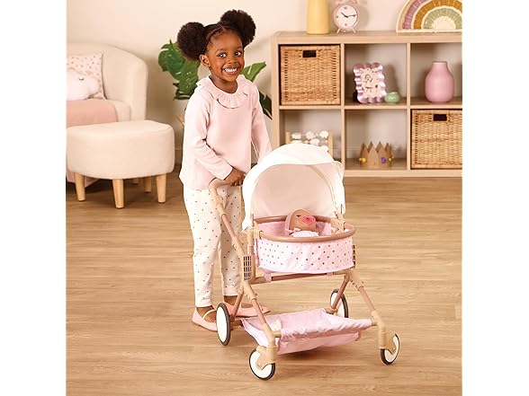 LullaBaby – 14-Inch Accessories – Pink Toy Stroller
