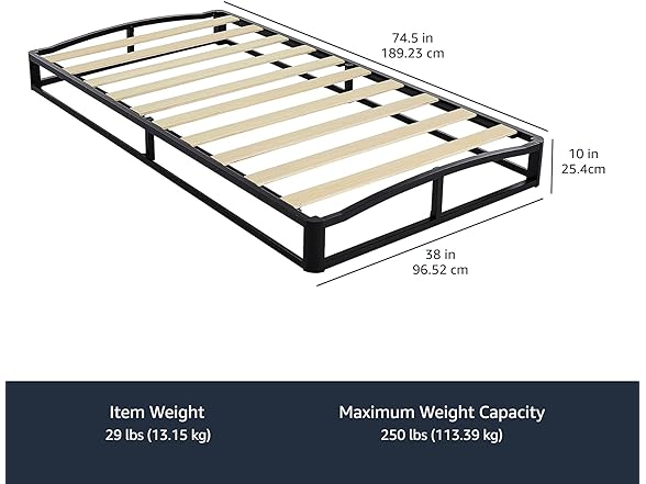 Amazon Basics Twin Black Metal Bed Frame