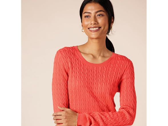 Amazon Essentials Women Lightweight Cable Sweater