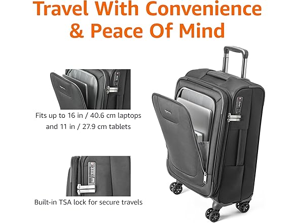 Amazon Basics 17" Carry-On Softside Luggage