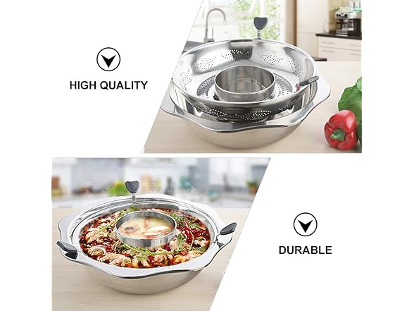 HEMOTON Hot Pot with Divider for Induction P