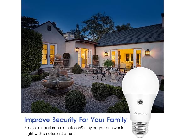 6-Pack Dusk to Dawn Sensor LED Light Bulbs